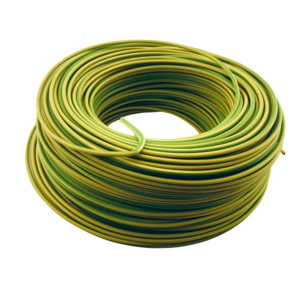 Installationskabel H05V-K (LgY) 1mm² GUL-GRØN flertrådet ledning 100m