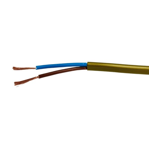 Elkabel Flad GOLD H03VVH2F OMYp 300V 2x0,75 fladtrådet ledning 1m