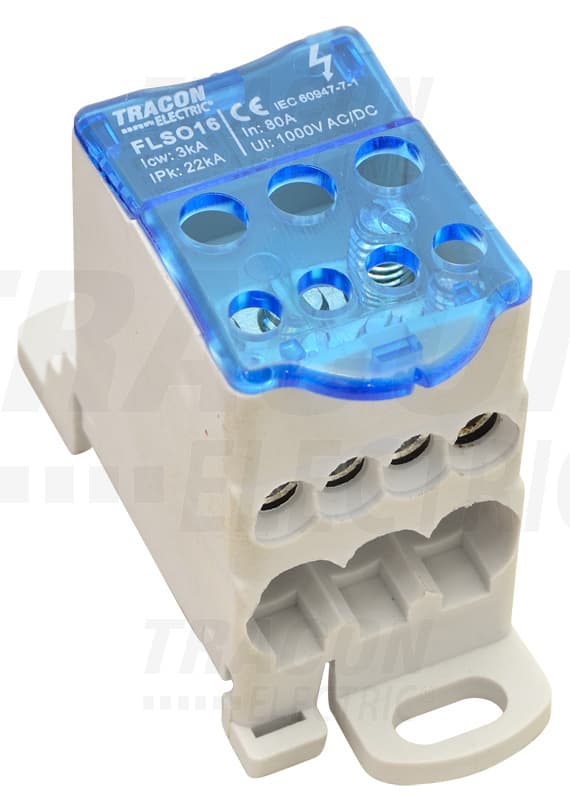 Jakoliitin 3×16mm2 - 4×10mm2 1000VAC/DC 80A