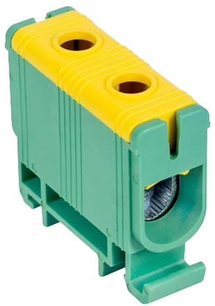 Kompakt samleskinnekonnektor, gul-grøn 1 x 6-50mm2 160A TRACON