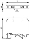 Pikkukuva 2 / 2: Ruuvattava nollaliitin kiskoon, sininen 0,2-4 mm2, 41A ZUG