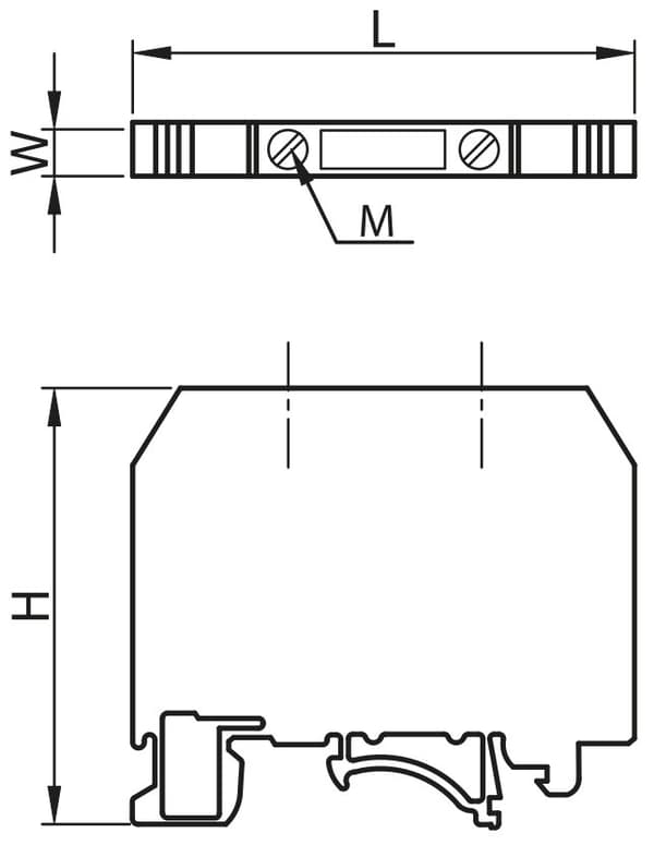 Beskyttelseslederterminal til skinne, skrue, gulgrøn 0,5-10mm2, 76A ZUG