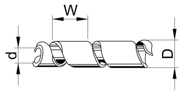 Kabelvikling sort 15-80mm