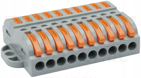 Snabbkopplingsspakskontakter 10 spår 0,5 - 4 mm² OVOFT1010 TRACON