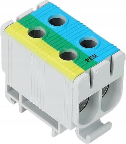 SAMLESKINNEFORBINDELSE Blå Gul Grøn 2 x 6-50mm² 160A TRACON FLEAL-50/2KZS
