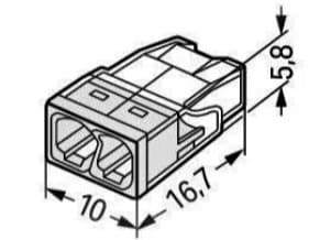 Lynkabelforbindelsesledning 2x0,5-2,5mm2 WAGO 2273-202