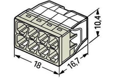 Lynkabelforbindelsesledning 8x0,5-2,5mm2 WAGO 2273-204