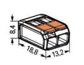 Miniatyrbillede 4 af 4: Kabel-hurtigstik 2x0,14-4mm² WAGO 221-412