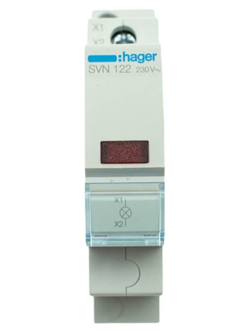 HAGER LED signallampe rød 230VAC SVN122