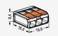 Miniatyrbild 6 av 10: Snabbkoppling 3x0,14-4mm² WAGO 221-413
