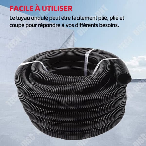 TD Korrugerad mantel 10 meter med en innerdiameter på 2,5 cm simbassängslang flexibel korrugerad slang mångsidig flexibel slang resistent
