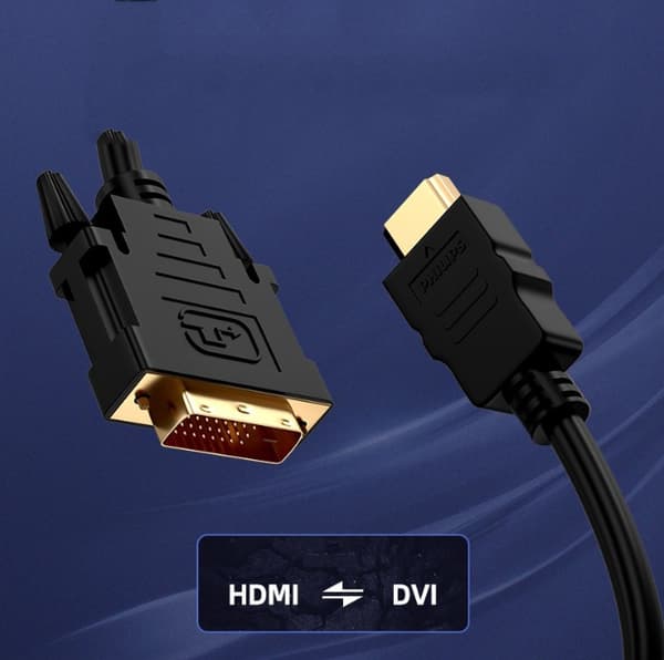 Philips HDMI til DVI-adapterkabel 24+1 digitalt HD-videokabel bærbar computer til projektortilslutningskabel
