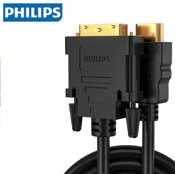 Philips HDMI til DVI-adapterkabel 24+1 digitalt HD-videokabel bærbar computer til projektortilslutningskabel