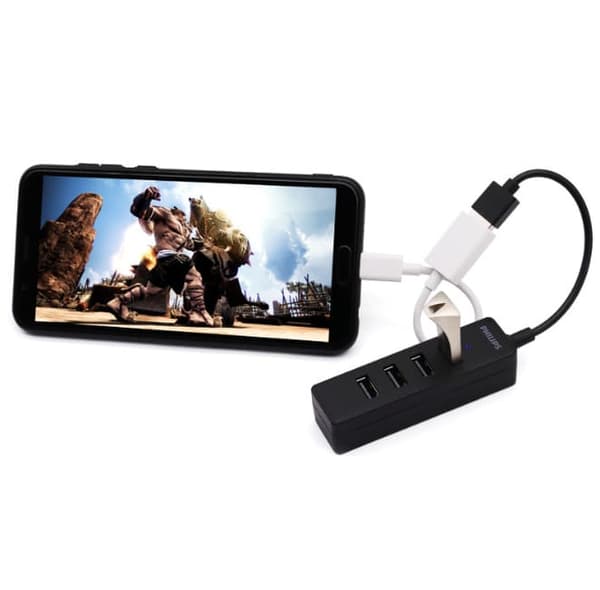 "Philips USB 2.0 Splitter, et praktisk udvidelsesprodukt til bærbare brugere, kan nemt udvide 1 USB-port til 4 for at opfylde dine behov.