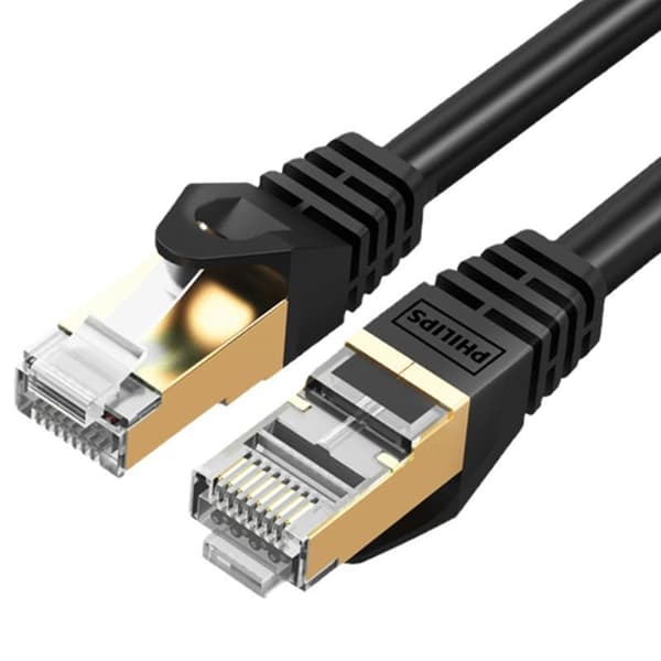Philips Category 7 CAT7 puhdas kupari kullattu kaksinkertaisesti suojattu nopea verkkoliitäntäkaapeli 10 Gb verkkoliitäntäkaapeli 1 m