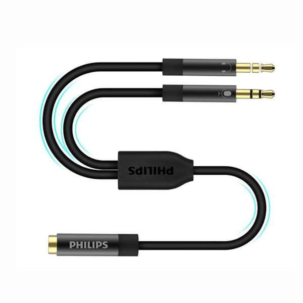 Philips 3,5 mm headset mikrofon 2-i-1 desktop adapter kabel headset headset lydkabel 0,25 m