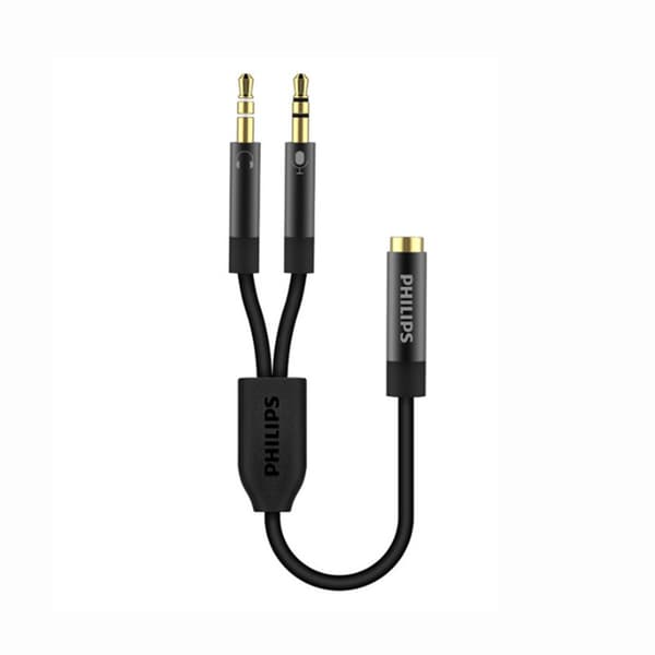 Philips 3,5 mm headset mikrofon 2-i-1 desktop adapter kabel headset headset lydkabel 0,25 m
