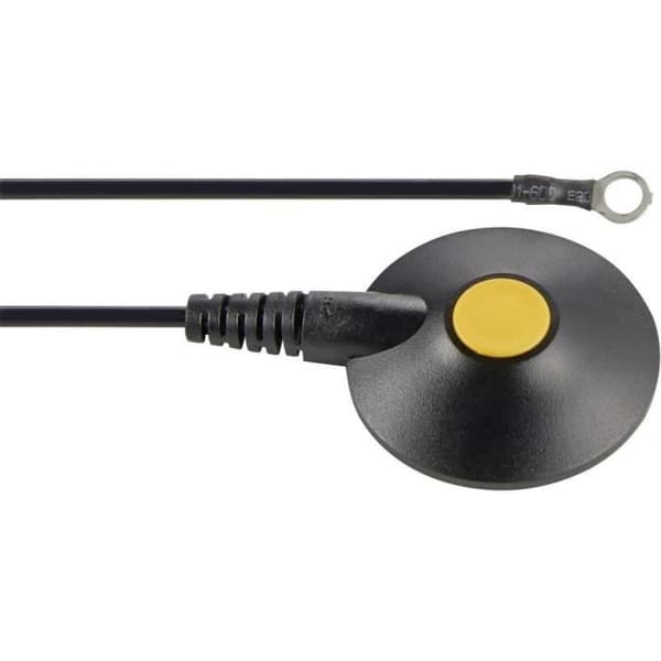 Jordningskabel - Wolfgang Warmbier - 2250.790.2 - 4,5 m - Tryckknapp 10 mm - Svart