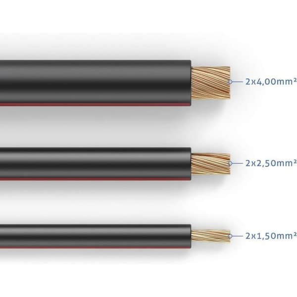Högtalarkabel - PureLink - SP052-050 - 2x1,5 mm - 50 m - OFC Koppare Svart