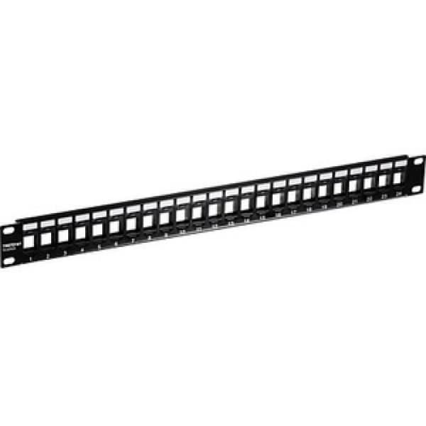 24-PORTAR BLANK 1U PATCH PANEL KEYSTONE SHELDED 0,000000 Svart Svart