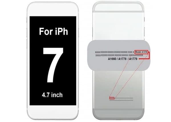 Dhlk(R) hemknappskabel kompatibel med iPhone 7 Black - NO Touch ID, NO Return-funktion (A1660, A1778, A1779)