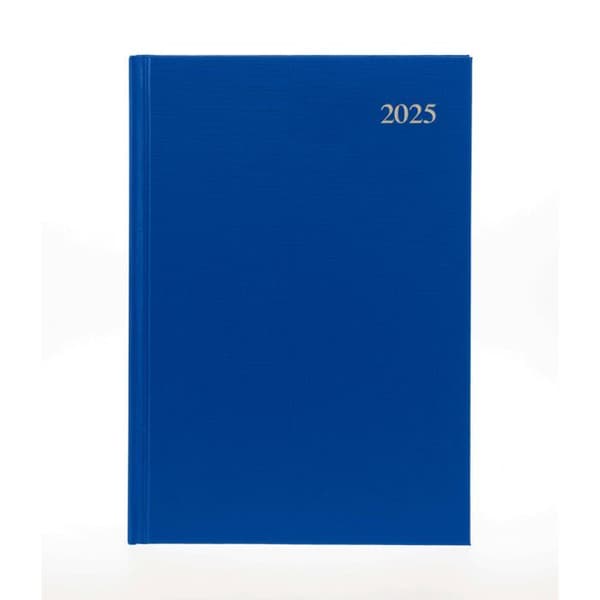 Kabel - tråd - Collins-skydd - ESSA43.60-25 - Viktig Agenda veckoplanerare 2025 med hård blå läderomslag A4-format