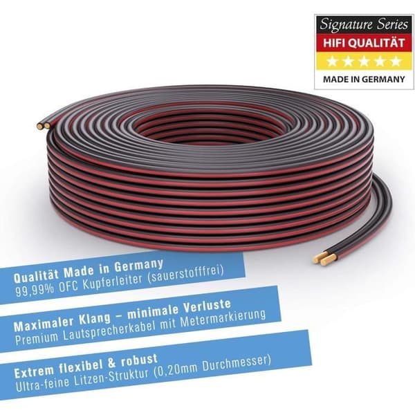 Högtalaranslutning - PureLink - SP062-030 - 2x2,5 mm² - Koppar OFC - 30 m