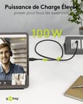 Miniatyrbild 4 av 4: Elledningar - flätor - ledare Goobay - RB74202 - USB-C kabel, USB 3.2, 100 W, 10 Gbit/s, Power Delivery, m