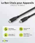 Miniatyrbild 2 av 4: Elledningar - flätor - ledare Goobay - RB74202 - USB-C kabel, USB 3.2, 100 W, 10 Gbit/s, Power Delivery, m