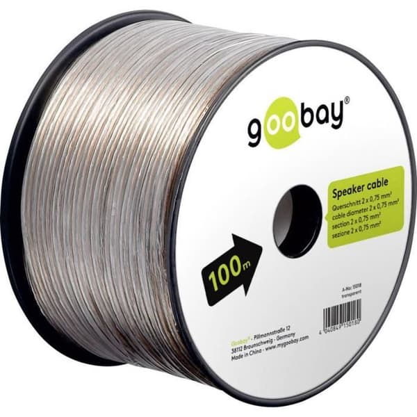 Högtalarkabel - GOOBAY - 67719 - 2 x 0,75 mm² - PVC - 10 m