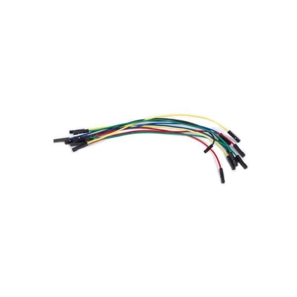 Anslutningskablar - PEREL - Hona/Hona - 15 cm - Pack om 10 - Flerfärgad