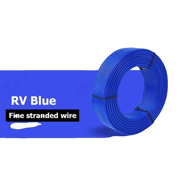 Kobbertråd, 100m/rulle, Elektrisk Kabel,100m, 19 AWG - 0.75mm2, Blå