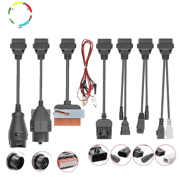 OBD2 Konverter Kabel, Komplet Sæt, 8 Stk. Bil Lastbil Kabler, 8 stk bilkabler