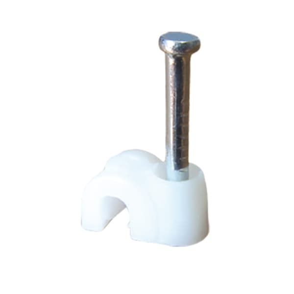 Kabelhållare med rund spik fixering 5mm FLOP-5-pack = 100st Elektro-plast Opatówek 27.05