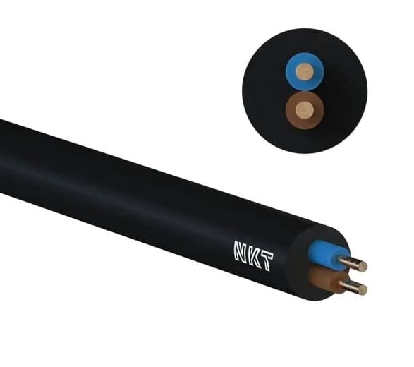 Strømkabel YKY 2x2,5 0,6/1kV til jord NKT 112271071D1000