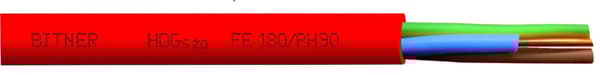 Brandsikkert kabel HDGS PH90 3x2,5 300/500V Bitner B50007