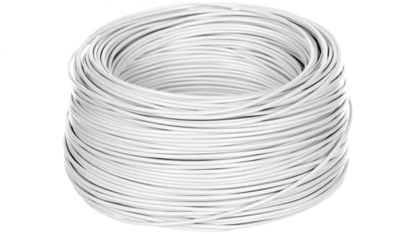 Installationskabel H05V-K (LgY) 0,75 hvid /100m/