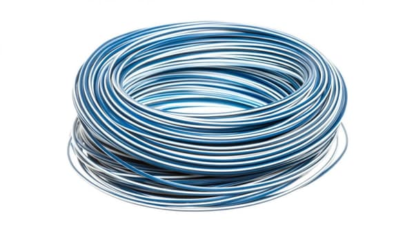 Installationskabel H05V-K 0,75 mørkeblå med hvid stribe 4510922 /100m/