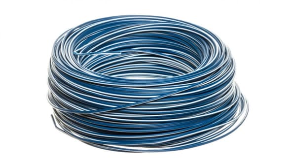 Installationskabel H05V-K 1 mørkeblå med hvid stribe 4510923 /100m/