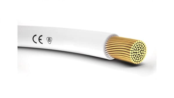 Installationskabel H05V-K (LgY) 1 hvid /100m/