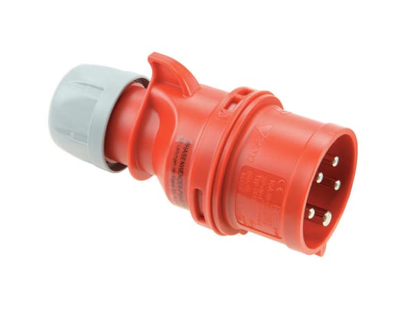 Shark portabel stickkontakt - fasbrytare 32A 400V 3P+Z+N IP44