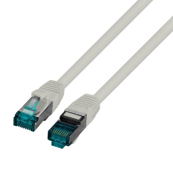 Patchkabel RJ45 S/FTP kat. 6A LSZH grå 0,5m