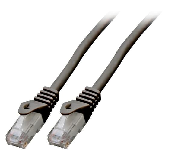 Patchkabel RJ45 U/UTP kat. 6 LSZH CCA sort 1m
