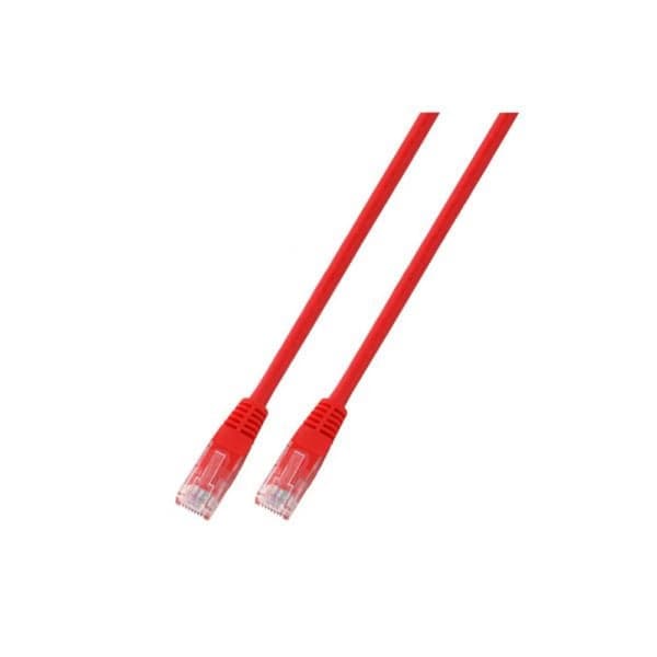 Patchkabel RJ45 U/UTP kat. 6 PVC CCA röd 5m
