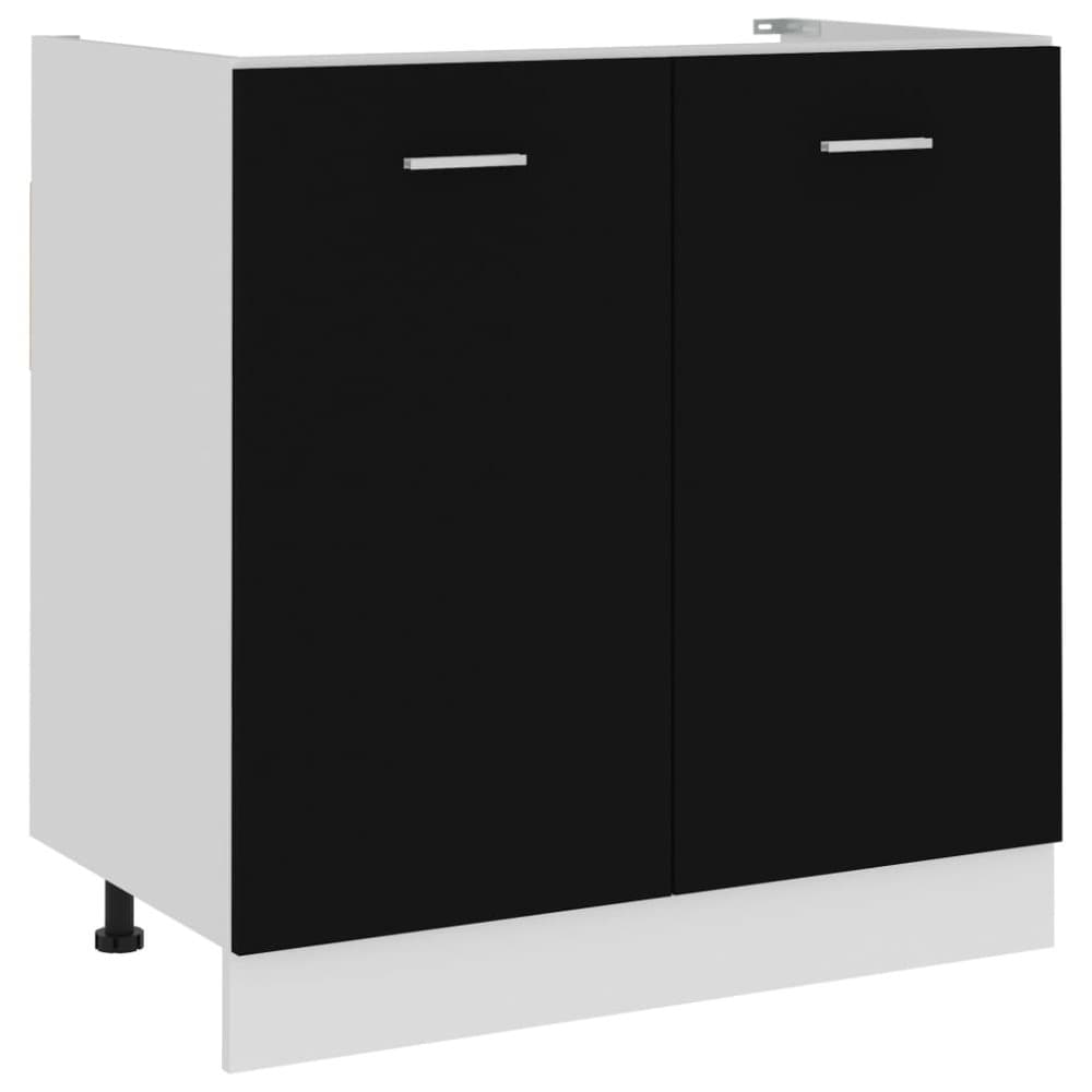 Underskåp för diskho svart 80x46x81,5 cm spånskiva