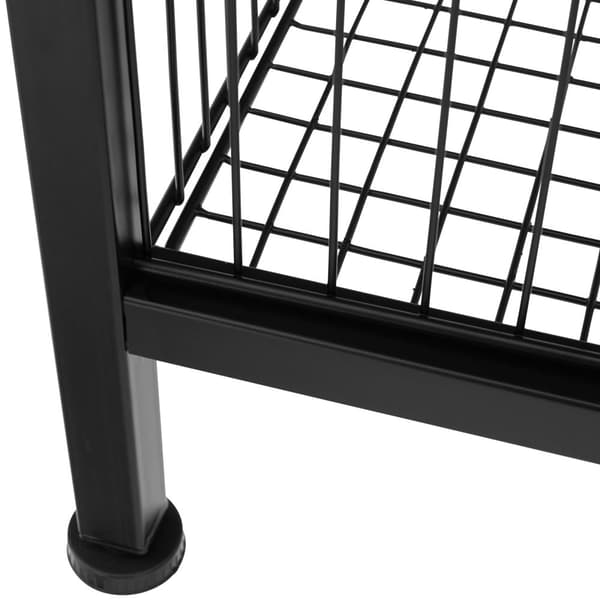Sidebord Grimsby 40x40x55,5cm - Industrielt mørkt træ, rustikt