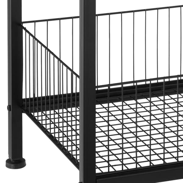 Sidebord Grimsby 40x40x55,5cm - Industrielt mørkt træ, rustikt