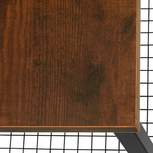 Sidebord Grimsby 40x40x55,5cm - Industrielt mørkt træ, rustikt