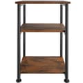 Miniatyrbillede 7 af 11: Sidebord Memphis 34x30x59cm - Industrielt mørkt træ, rustikt