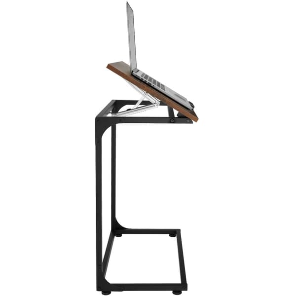 Sidobord med tippbar skiva Ruston 55x35x66,5cm - Industriellt mörkt trä, rustikt